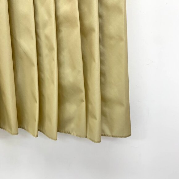 Prada Re-Nylon Khaki Pleated Skirt With Logo Triangle Size XS Brand New With Tag - Picture 7 of 8